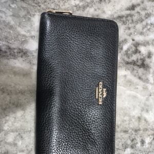 Coach Black Pebbled Leather Wallet